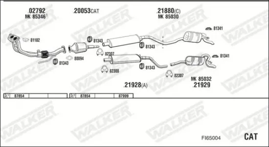 Abgasrohr WALKER 10878 Bild Abgasrohr WALKER 10878