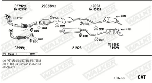 Abgasrohr WALKER 10905