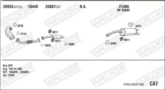 Abgasrohr WALKER 10859 Bild Abgasrohr WALKER 10859