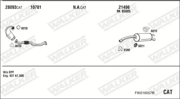 Abgasrohr WALKER 10859