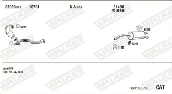 Abgasrohr WALKER 10859 Bild Abgasrohr WALKER 10859