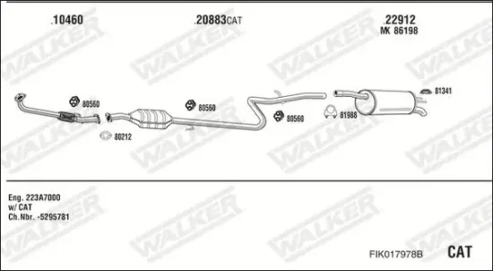 Abgasrohr WALKER 10949 Bild Abgasrohr WALKER 10949
