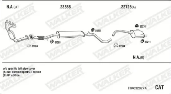 Abgasrohr WALKER 11734 Bild Abgasrohr WALKER 11734