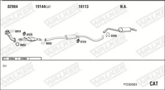 Mittelschalldämpfer WALKER 24282 Bild Mittelschalldämpfer WALKER 24282