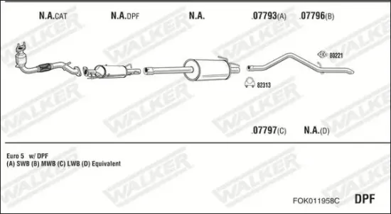Mittelschalldämpfer WALKER 24282 Bild Mittelschalldämpfer WALKER 24282