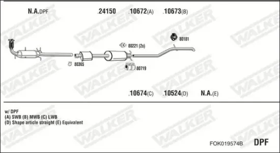 Endschalldämpfer WALKER 24645 Bild Endschalldämpfer WALKER 24645
