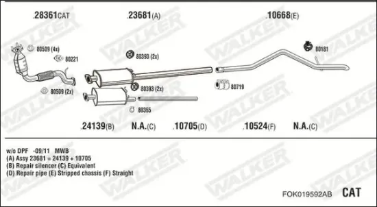 Endschalldämpfer WALKER 25111 Bild Endschalldämpfer WALKER 25111