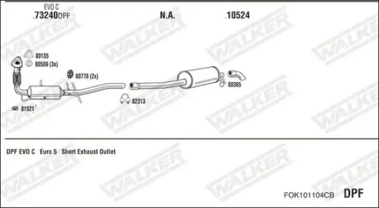 Endschalldämpfer WALKER 25123 Bild Endschalldämpfer WALKER 25123