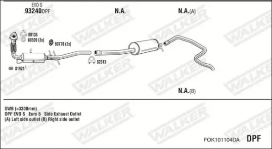 Endschalldämpfer WALKER 25123 Bild Endschalldämpfer WALKER 25123
