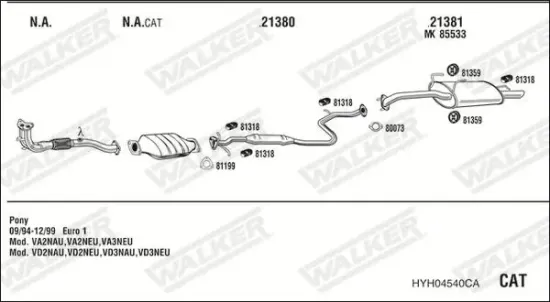 Endschalldämpfer WALKER 25177 Bild Endschalldämpfer WALKER 25177