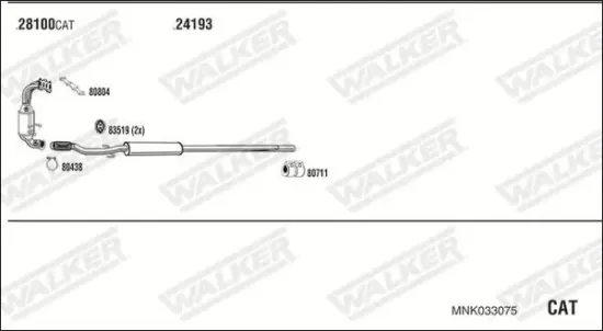 Katalysator WALKER 28168 Bild Katalysator WALKER 28168