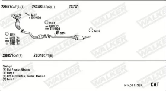 Katalysator WALKER 28168 Bild Katalysator WALKER 28168