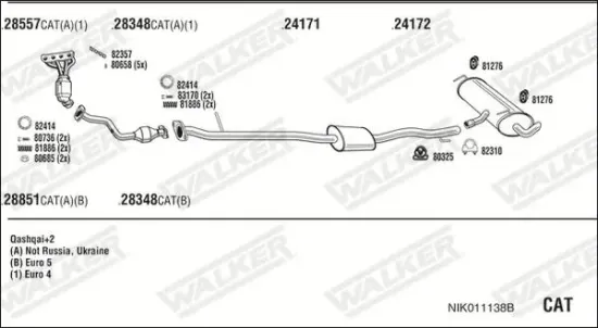 Katalysator WALKER 28168 Bild Katalysator WALKER 28168