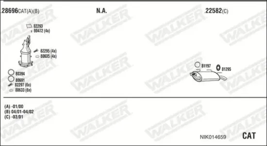 Katalysator WALKER 28174 Bild Katalysator WALKER 28174
