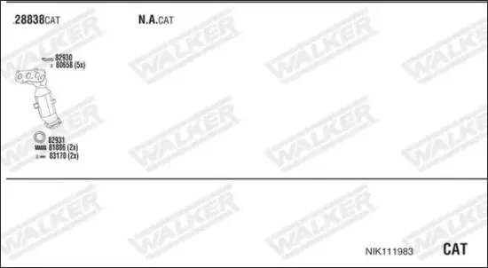 Katalysator WALKER 28174 Bild Katalysator WALKER 28174