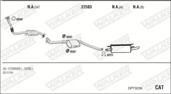 Katalysator WALKER 28322 Bild Katalysator WALKER 28322