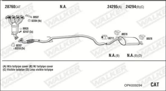 Katalysator WALKER 28322 Bild Katalysator WALKER 28322