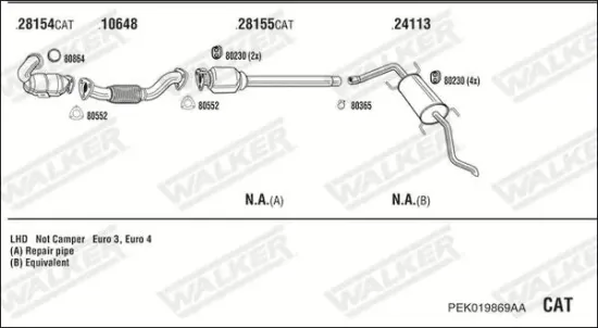 Katalysator WALKER 28668 Bild Katalysator WALKER 28668