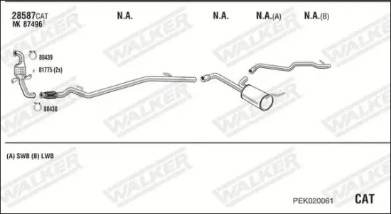 Katalysator WALKER 28696 Bild Katalysator WALKER 28696