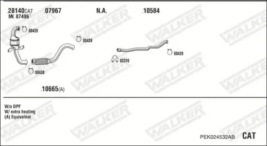 Katalysator WALKER 28663 Bild Katalysator WALKER 28663