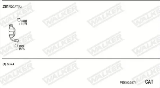 Katalysator WALKER 28663 Bild Katalysator WALKER 28663