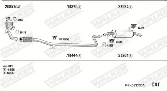 Katalysator WALKER 28663 Bild Katalysator WALKER 28663