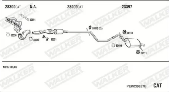 Katalysator WALKER 28696 Bild Katalysator WALKER 28696