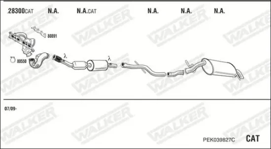 Katalysator WALKER 28696 Bild Katalysator WALKER 28696