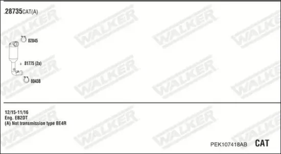 Katalysator WALKER 28663 Bild Katalysator WALKER 28663