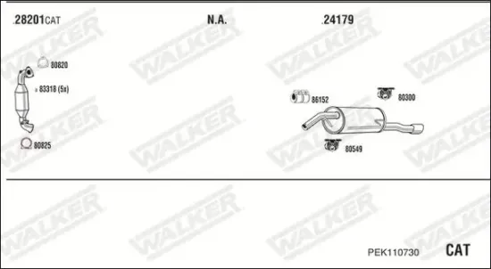 Katalysator WALKER 28668 Bild Katalysator WALKER 28668