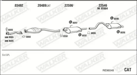 Katalysator WALKER 28870 Bild Katalysator WALKER 28870