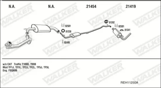Katalysator vorne WALKER 28889 Bild Katalysator vorne WALKER 28889