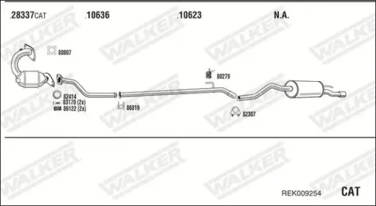 Katalysator vorne WALKER 28808 Bild Katalysator vorne WALKER 28808