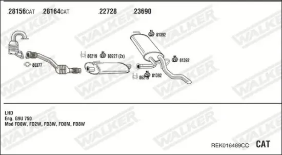 Katalysator WALKER 28870 Bild Katalysator WALKER 28870