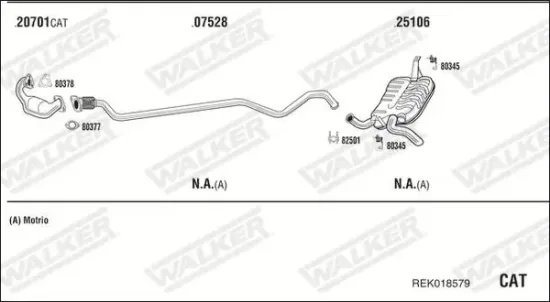 Katalysator vorne WALKER 28808 Bild Katalysator vorne WALKER 28808