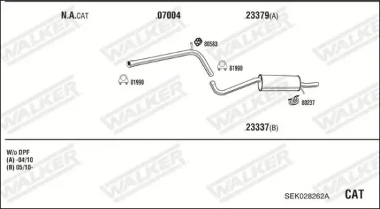 Mittelschalldämpfer WALKER 15959 Bild Mittelschalldämpfer WALKER 15959