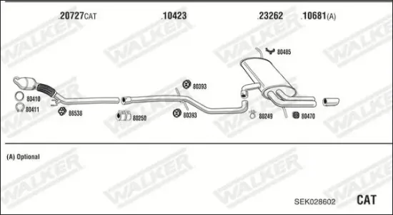 Mittelschalldämpfer WALKER 15959 Bild Mittelschalldämpfer WALKER 15959