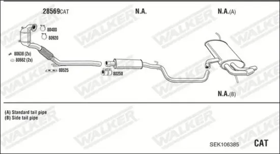 Mittelschalldämpfer WALKER 15959 Bild Mittelschalldämpfer WALKER 15959