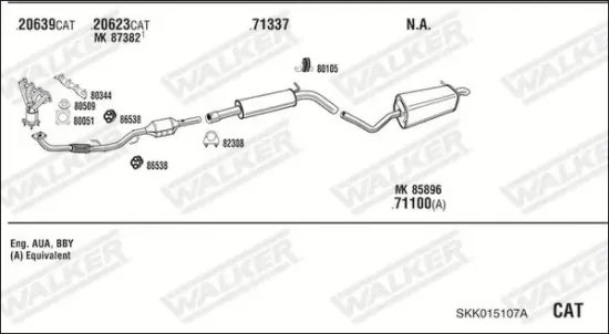 Mittelschalldämpfer WALKER 15959 Bild Mittelschalldämpfer WALKER 15959