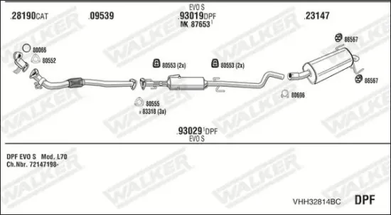 Endschalldämpfer WALKER 71099 Bild Endschalldämpfer WALKER 71099