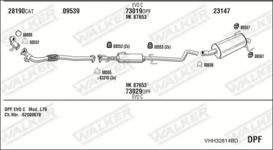 Endschalldämpfer WALKER 71099 Bild Endschalldämpfer WALKER 71099