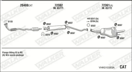 Endschalldämpfer WALKER 71162 Bild Endschalldämpfer WALKER 71162