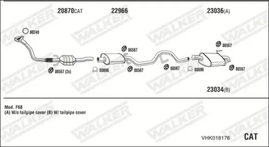 Endschalldämpfer WALKER 71099 Bild Endschalldämpfer WALKER 71099