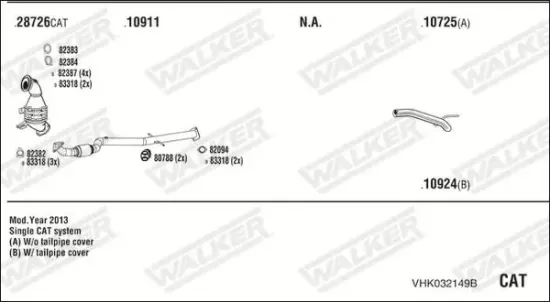 Endschalldämpfer WALKER 71099 Bild Endschalldämpfer WALKER 71099
