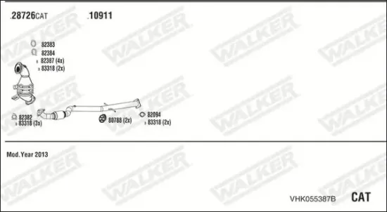 Endschalldämpfer WALKER 71162 Bild Endschalldämpfer WALKER 71162