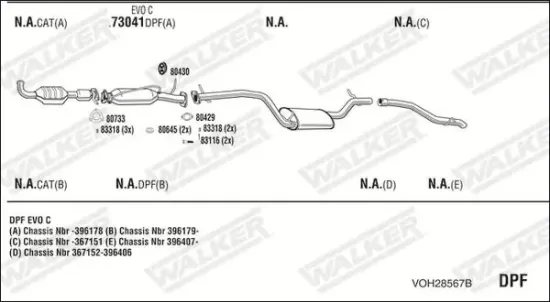 Endschalldämpfer WALKER 17182 Bild Endschalldämpfer WALKER 17182