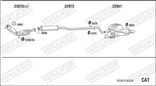 Endschalldämpfer WALKER 17182 Bild Endschalldämpfer WALKER 17182
