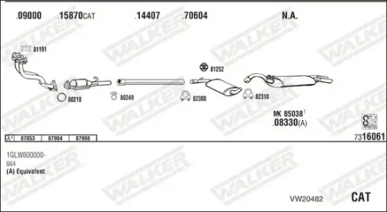 Endschalldämpfer WALKER 71407 Bild Endschalldämpfer WALKER 71407