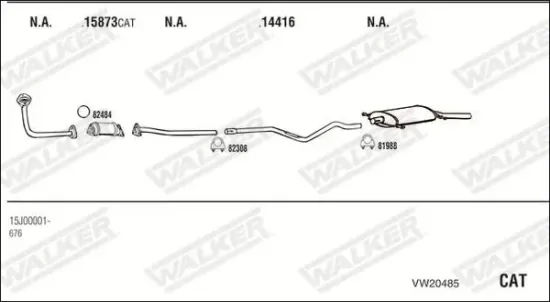 Endschalldämpfer WALKER 71407 Bild Endschalldämpfer WALKER 71407