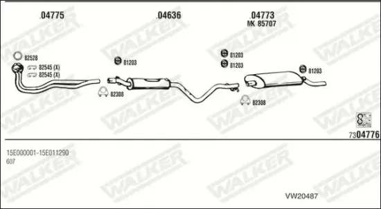 Endschalldämpfer WALKER 71407 Bild Endschalldämpfer WALKER 71407